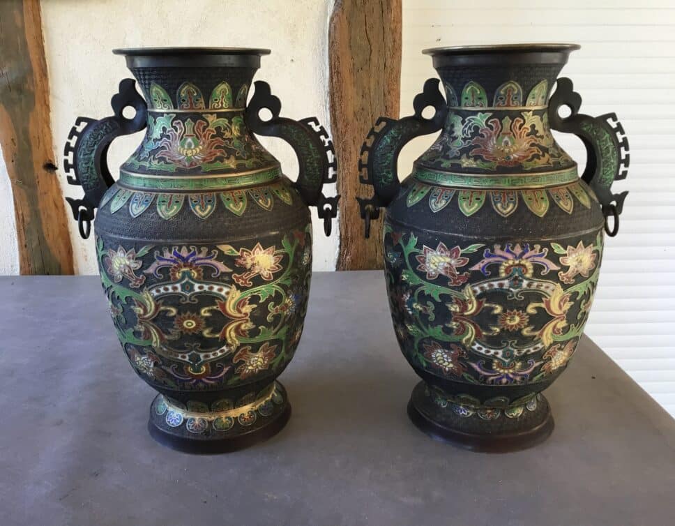 vases chinois (2) avec sceau d’authenticité