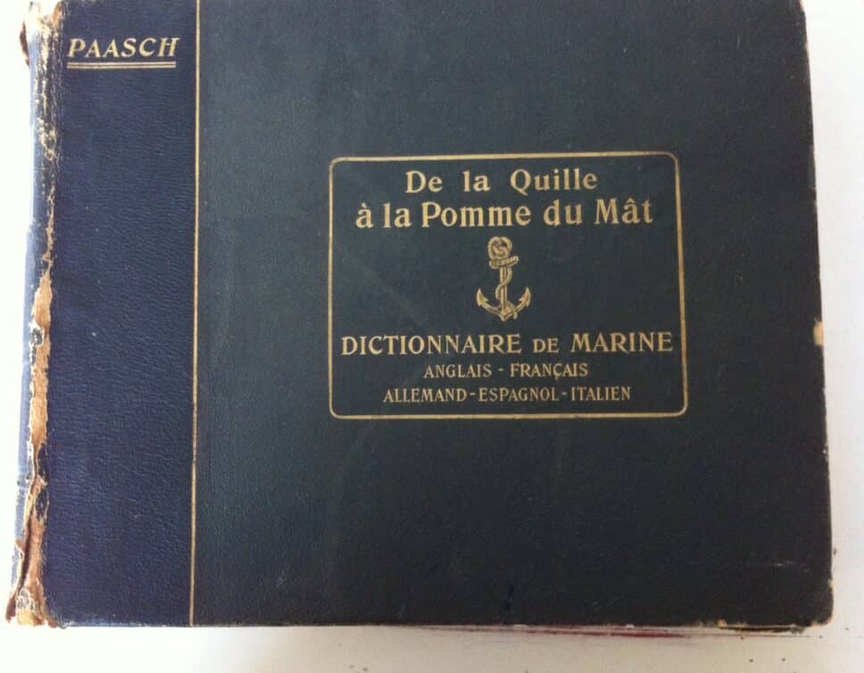 Estimation Livre, manuscrit: DICTIONNAIRE MARINE, EN 5 LANGUES ancien 1908