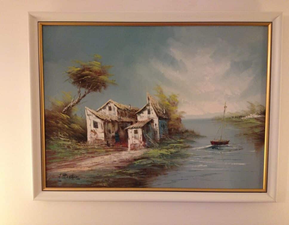 Peinture Tableau, Pastel: Maison de pêcheurs