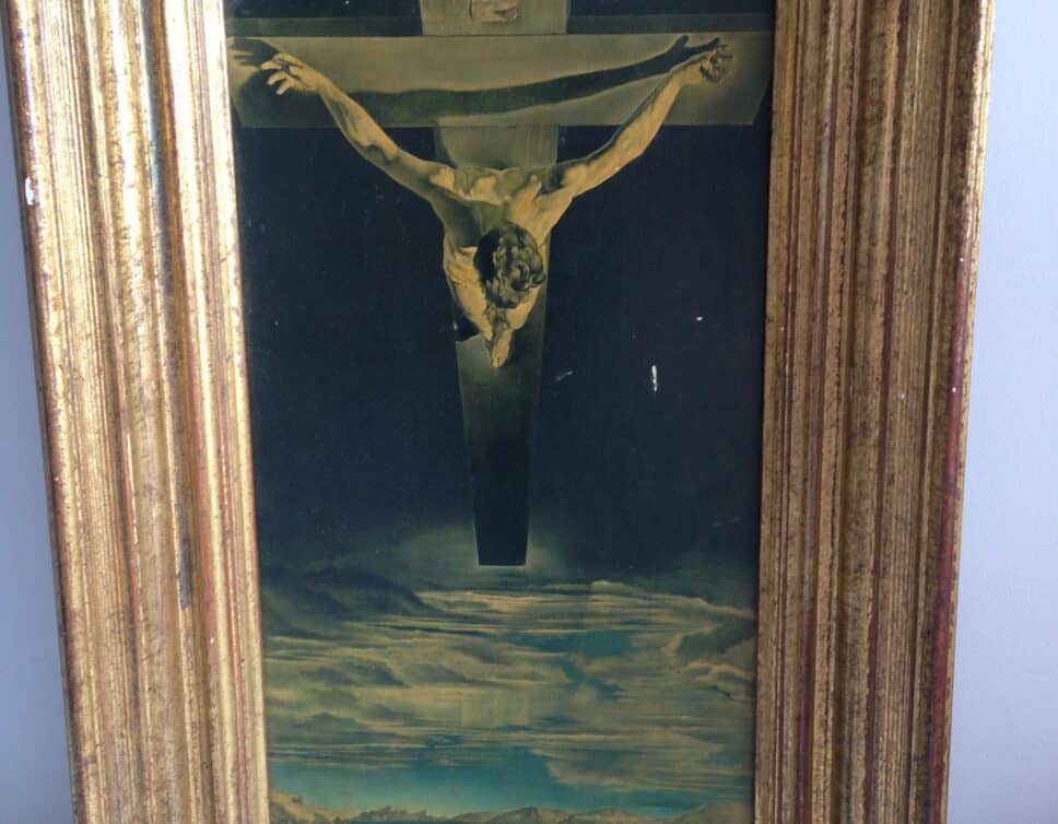 Peinture Tableau, Pastel: reproduction « christ saint jean de la croix » de Dali
