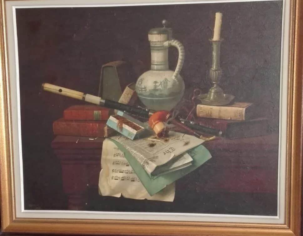 Peinture Tableau, Pastel: tableau signe W. Harnett