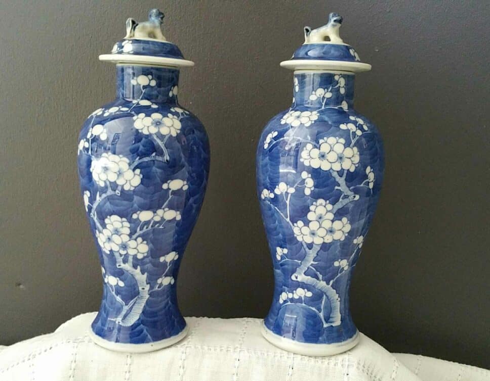 Vase balustre porcelaine de KANGXI