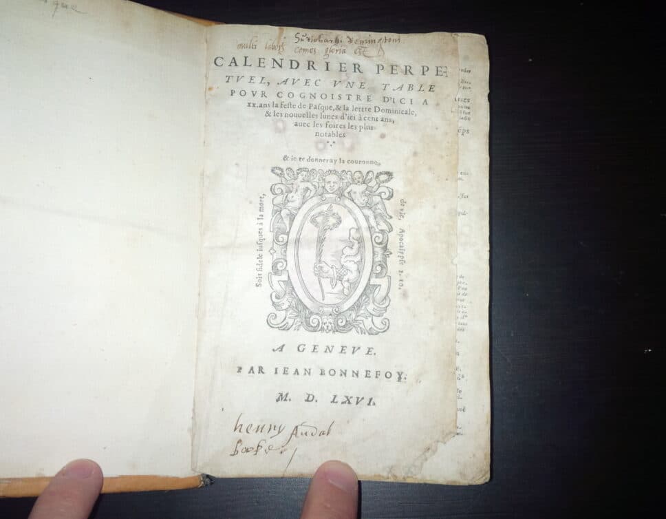 Estimation Livre, manuscrit: Estimation Bible de 1566