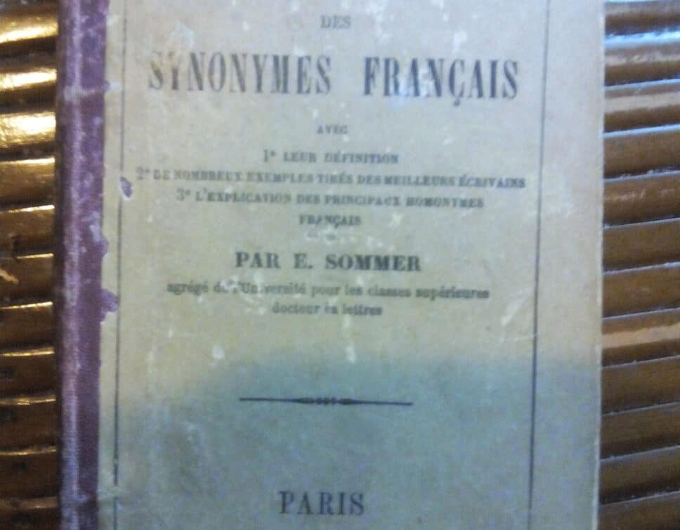Estimation Livre, manuscrit: Petit dictionnaire des synonymes français