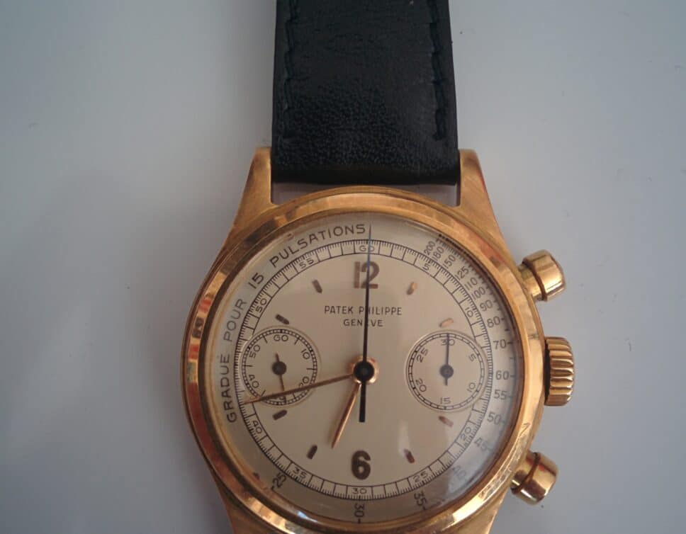 Estimation Montre, horloge: montre patek philippe pulsometre en or
