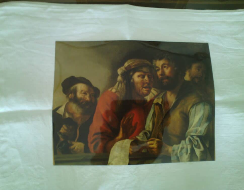 Peinture Tableau, Pastel: grande peinture sur toile datant peut-être du 17ème flamand »