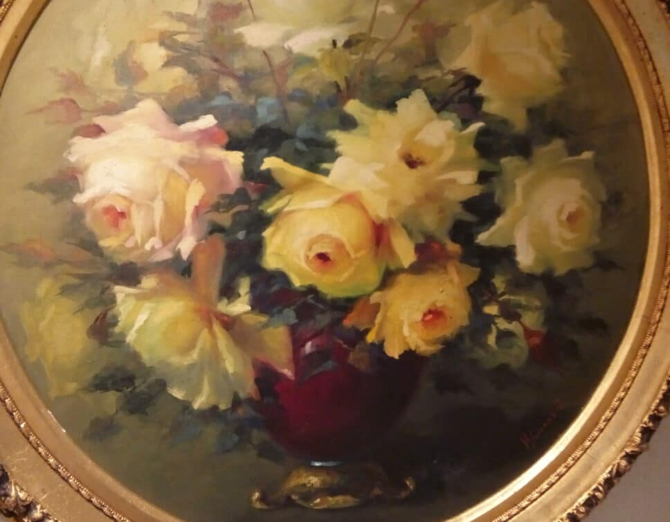 Peinture Tableau, Pastel: Bouquet de Roses Jaunes.