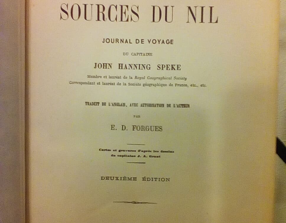 Estimation Livre, manuscrit: Les Sources du Nil