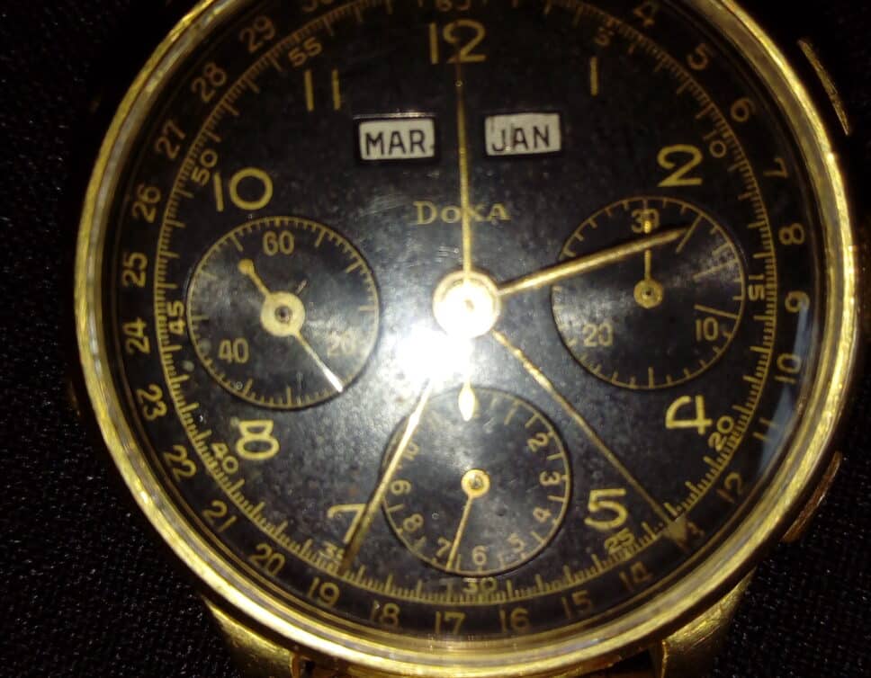 Estimation Montre, horloge: Montre a bracelet en or de marque Doxa