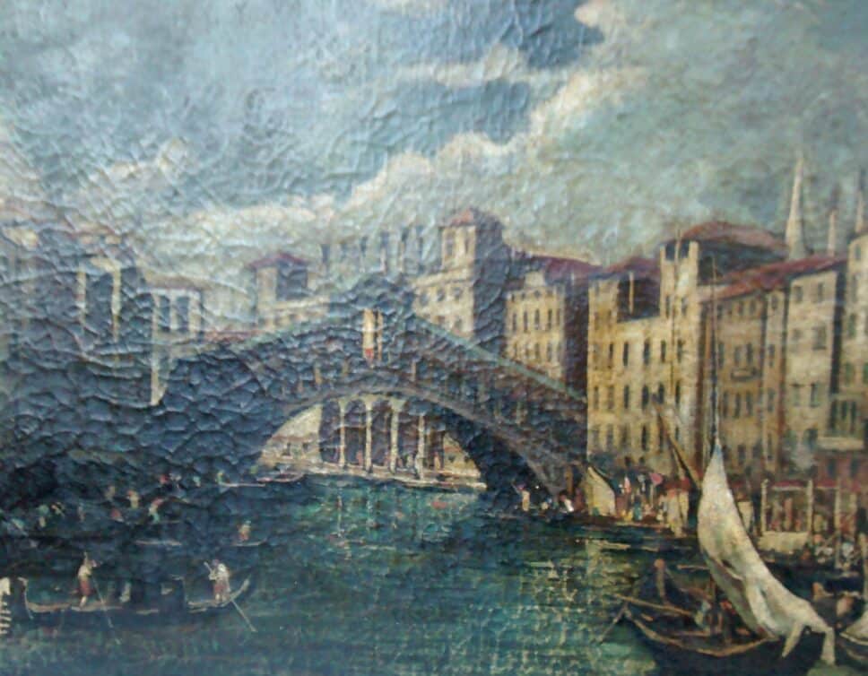 Peinture Tableau, Pastel: Pont de Rialto