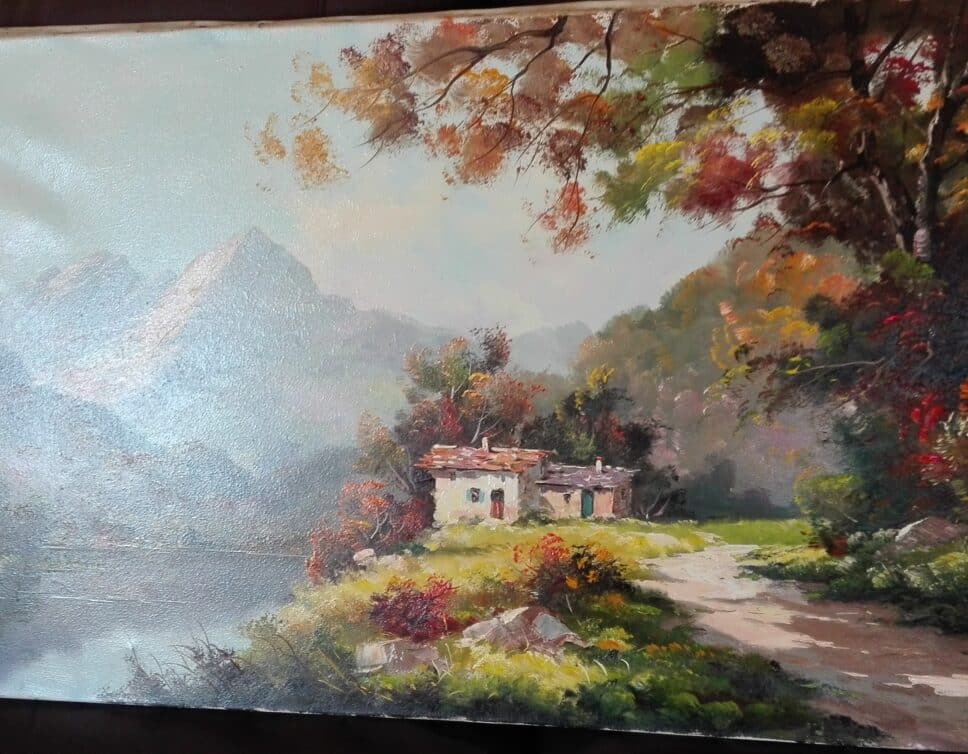 Peinture Tableau, Pastel: vernon maison au bord de l’eau