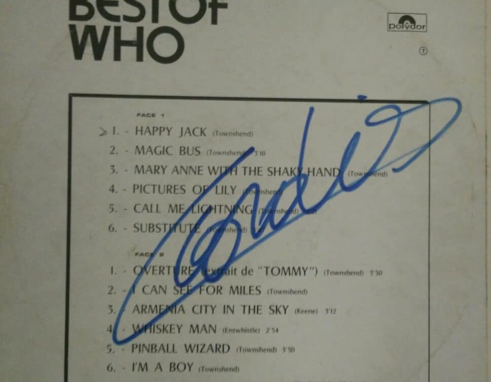 Autographe The Who