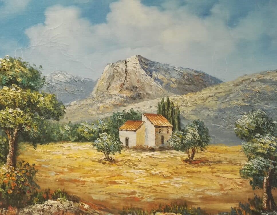 Peinture Tableau, Pastel: peinture: paysage type provençal