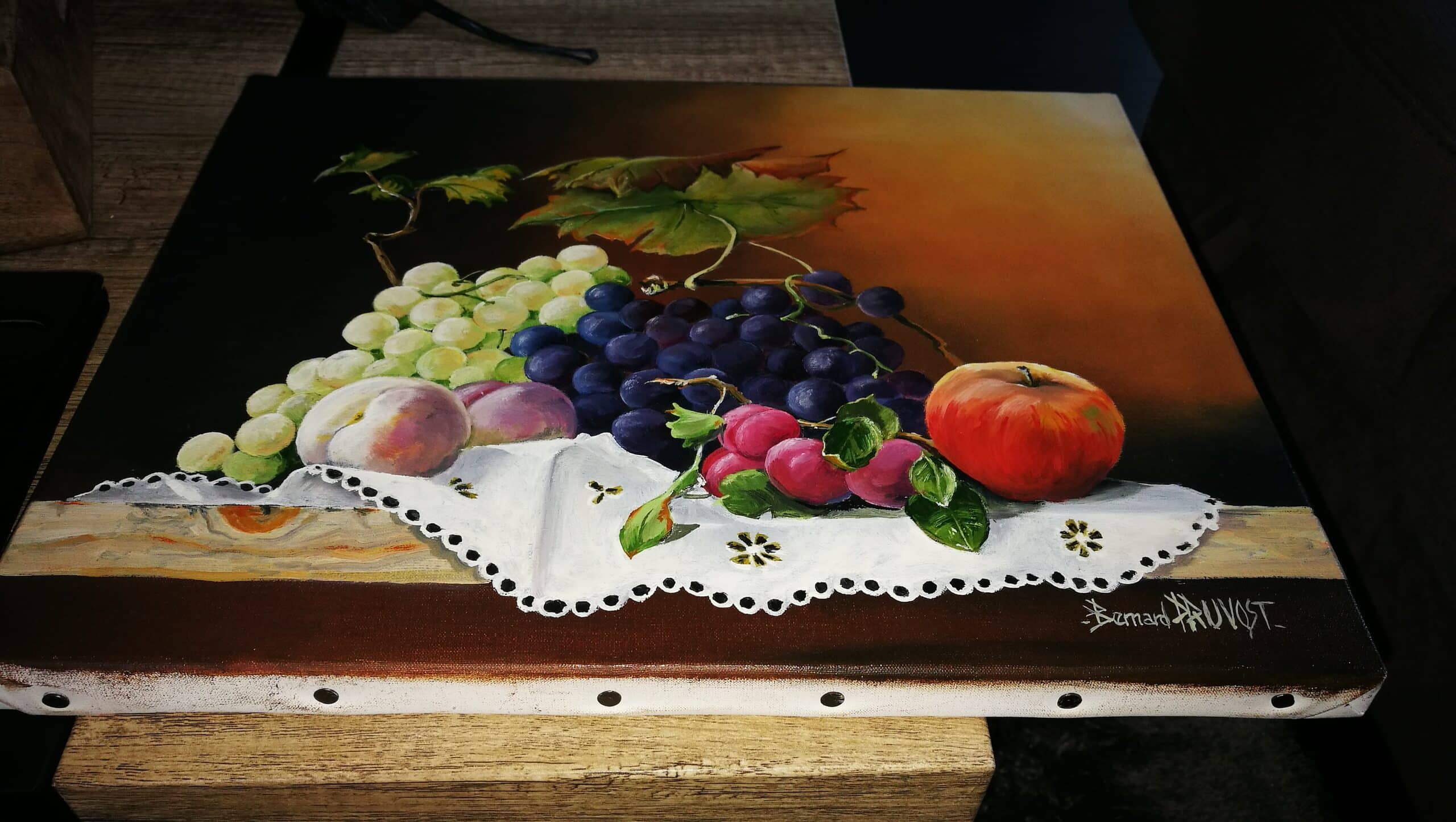 Peinture Tableau, Pastel: fruit bernard pruvost