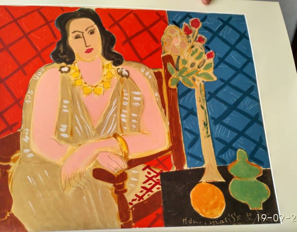 tableau  , lithographie de Henri  Matisse signée 12/42