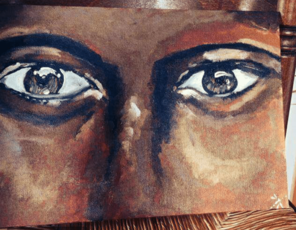 Peinture Tableau, Pastel: Les yeux du sahara