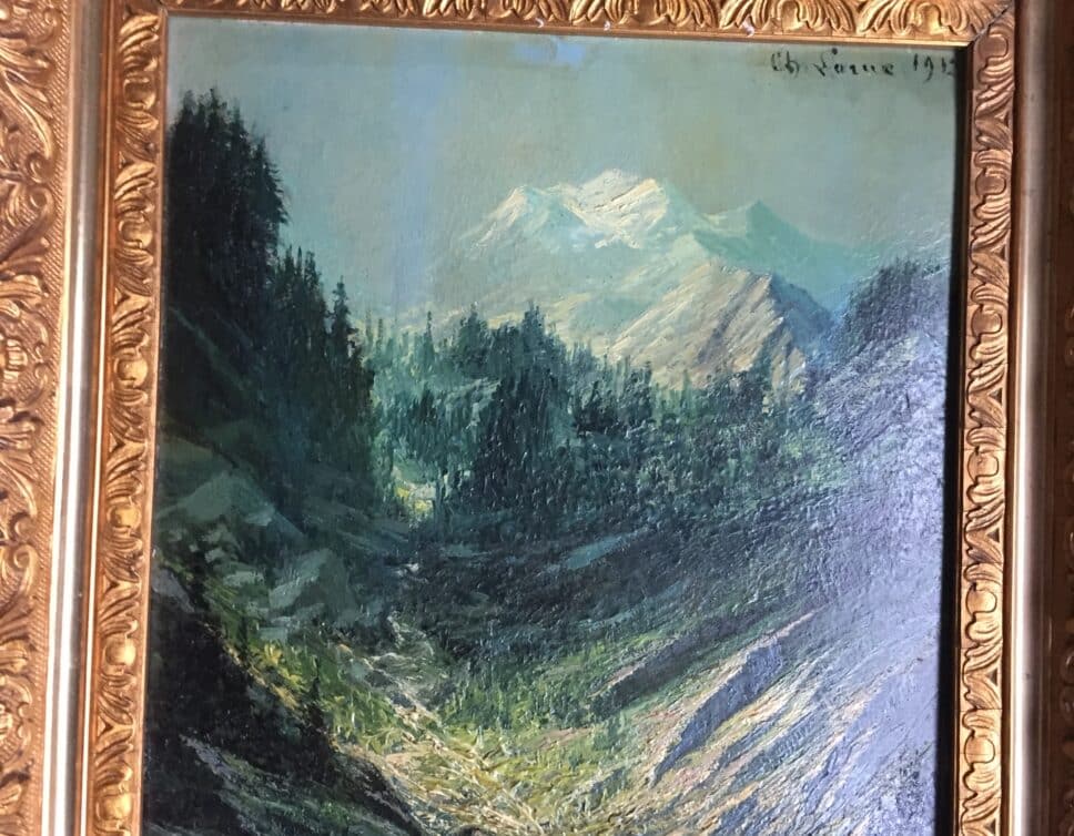 Peinture Tableau, Pastel: Montagne Larue