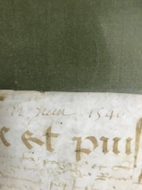 Estimation Livre, manuscrit: Parchemin 1540