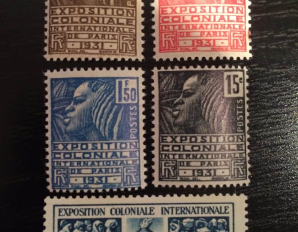 collection de 5 timbres de valeur