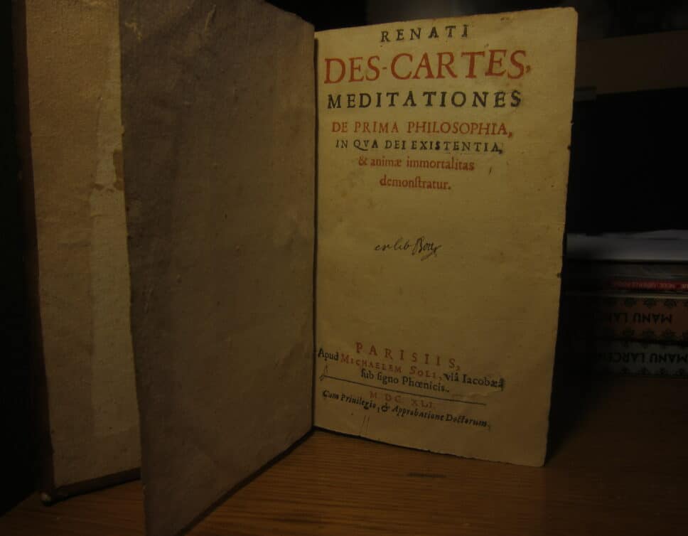 Estimation Livre, manuscrit: Livre Meditationes deDescartes