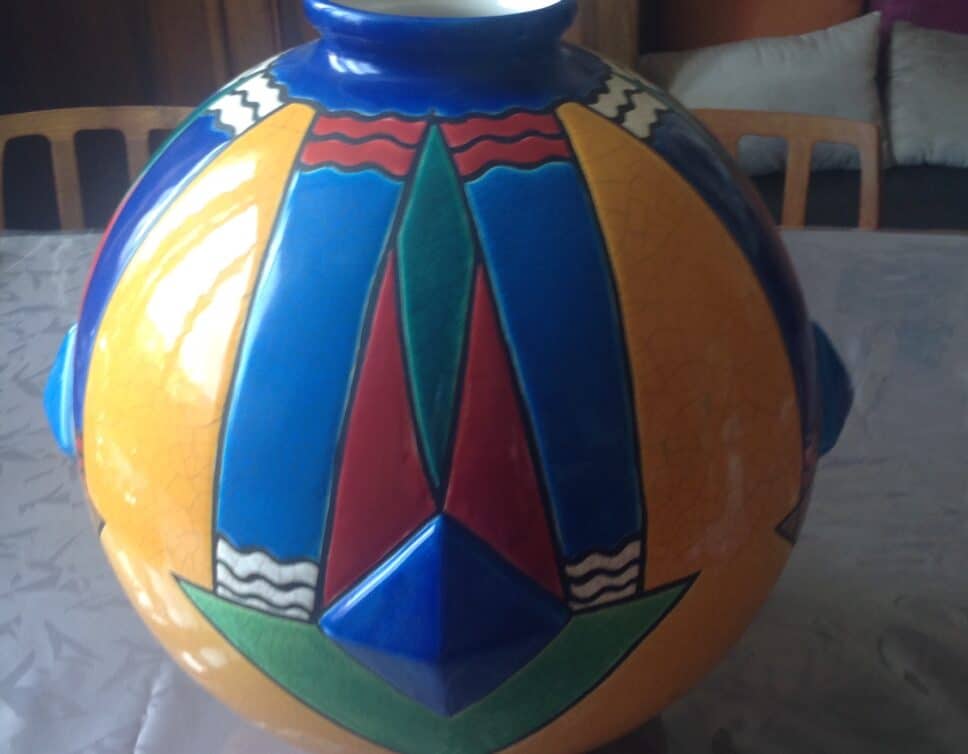 Grand vase boule LONGWY
