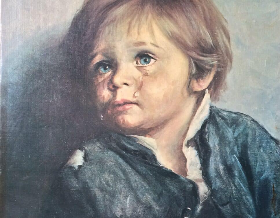 Peinture Tableau, Pastel: Enfant qui pleure de G.Bragolin