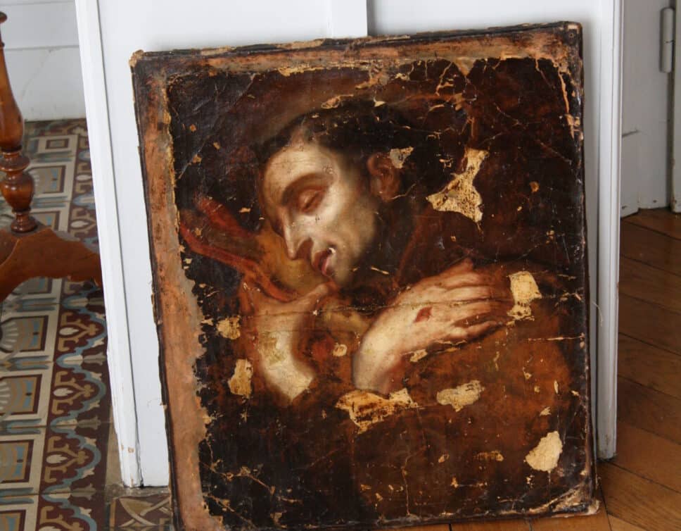 Peinture Tableau, Pastel: saint Francois d’assise