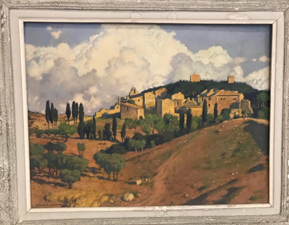 Peinture Tableau, Pastel: Georges Leroux paysage provençal