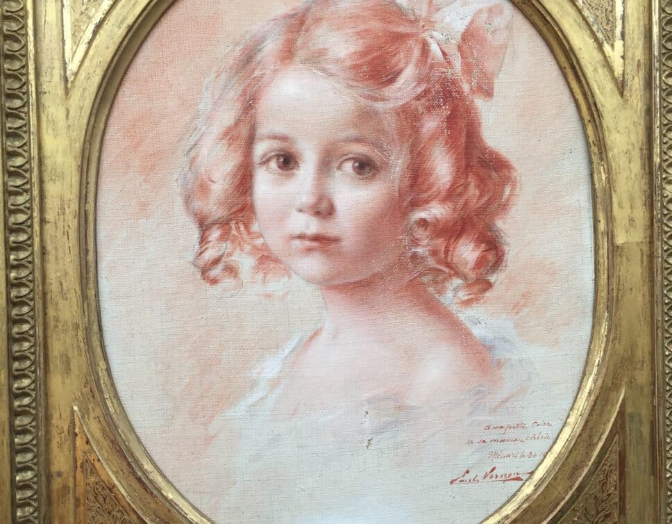 Peinture Tableau, Pastel: Portrait Emile Vernon