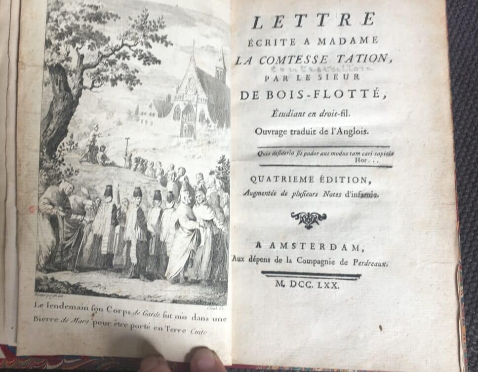 Estimation Livre, manuscrit: Marquis de bievre