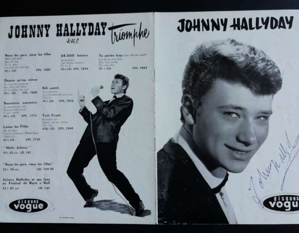 Autographe Johnny Hallyday