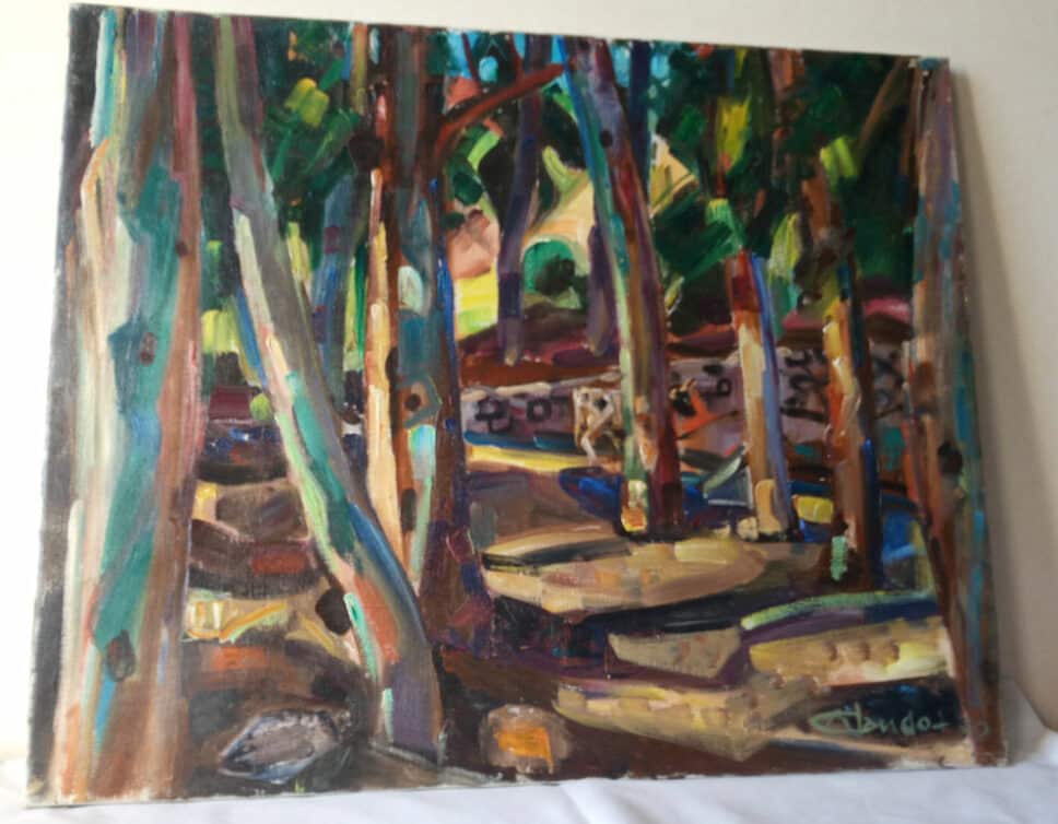 Peinture Tableau, Pastel: Forêt