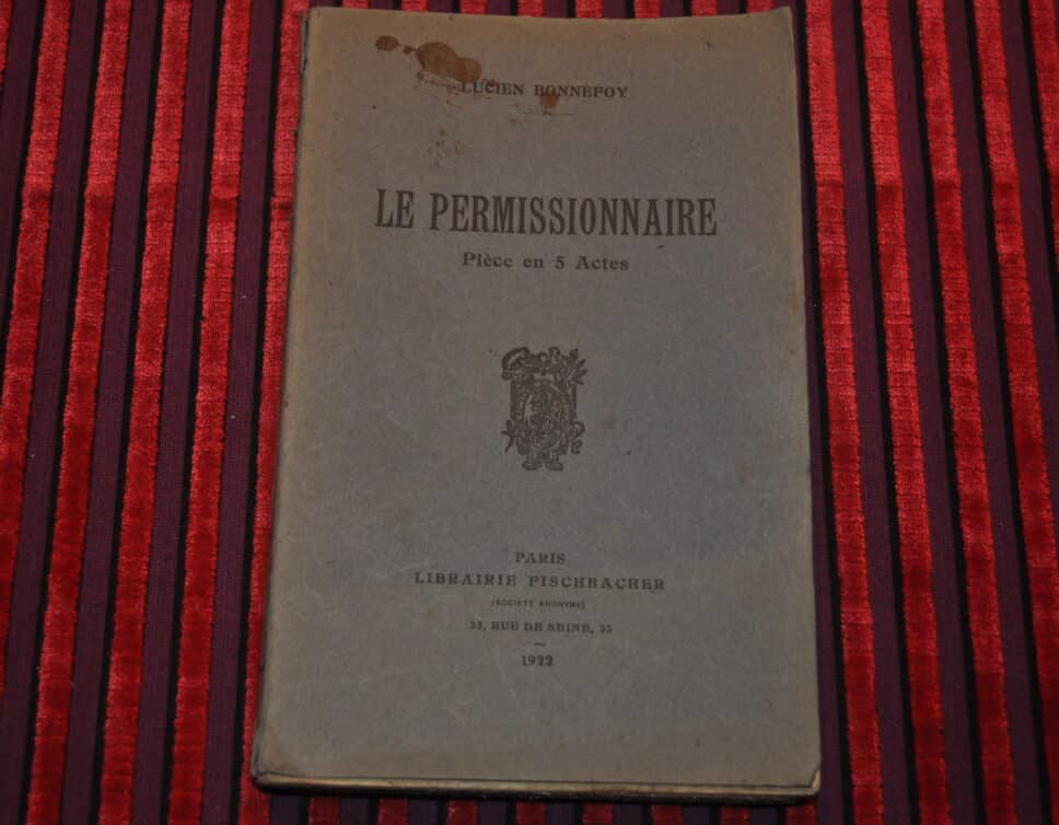 Estimation Livre, manuscrit: Livre Le permissionnaire de Lucien Bonnefoy