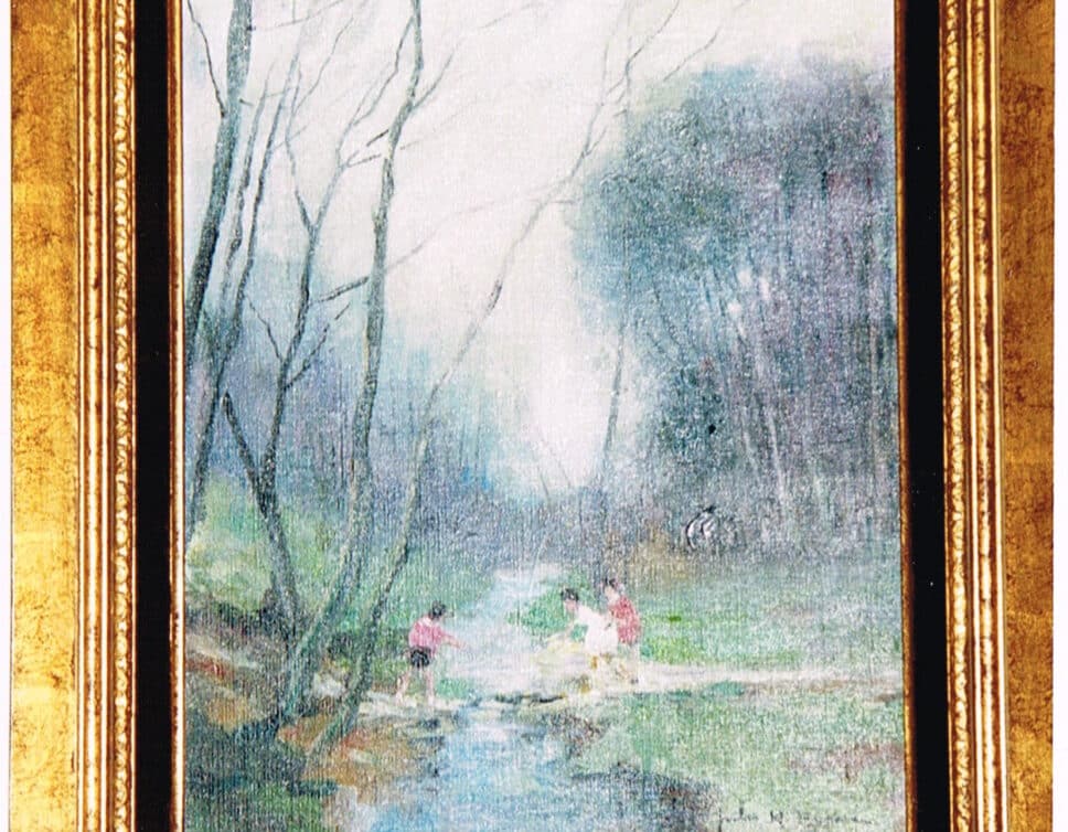 Peinture Tableau, Pastel: Les enfants dans le ruisseau