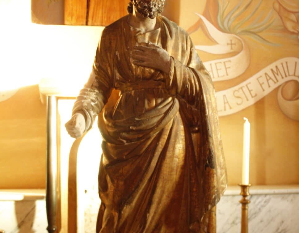 Statue polychrome St Joseph