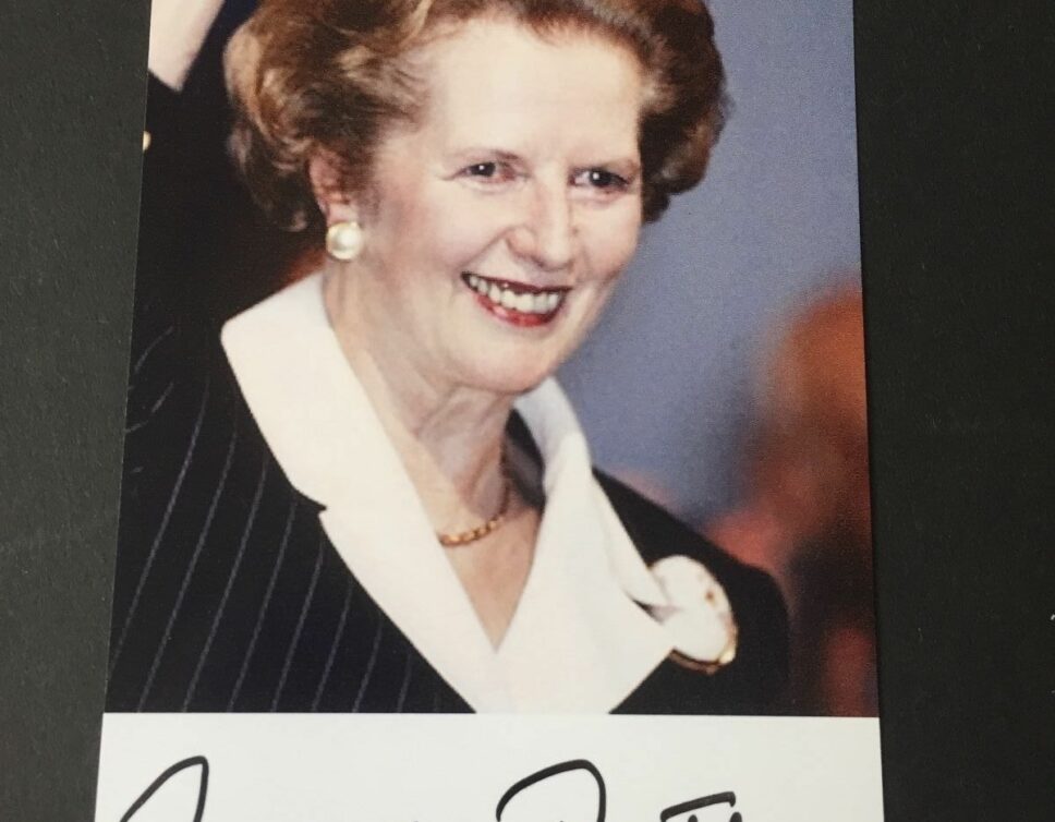 Autographe Margaret Thatcher