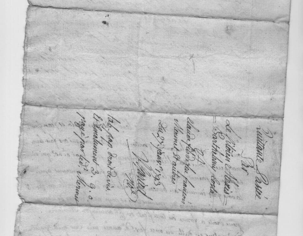 Estimation Livre, manuscrit: manuscrit datant de 1793