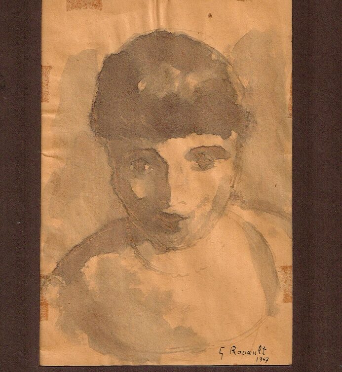 Peinture Tableau, Pastel: portrait jeune fille  par Rouault