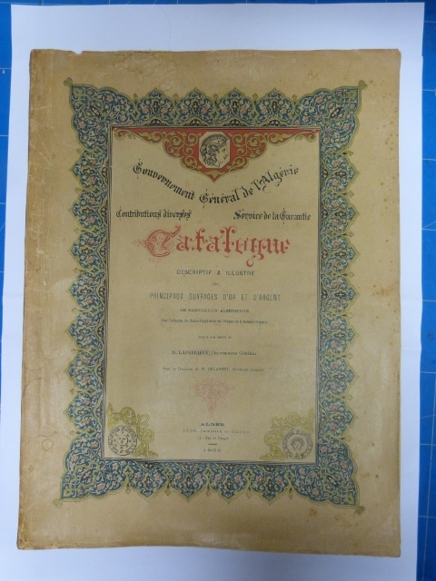 Estimation Livre, manuscrit: catalogue, des ouvrages d’or et d’argent, Algerie