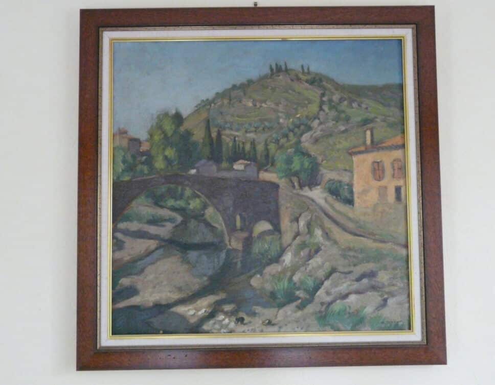 Peinture Tableau, Pastel: paysage provencal