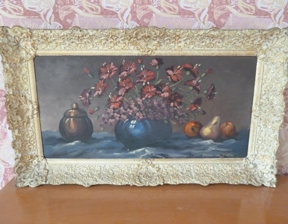 Peinture Tableau, Pastel: Nature morte signé Henri De Greve