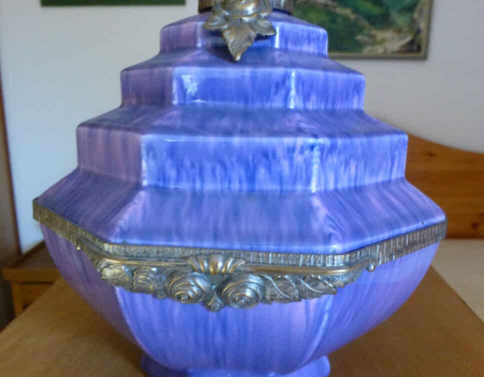 vase  octogonal violet