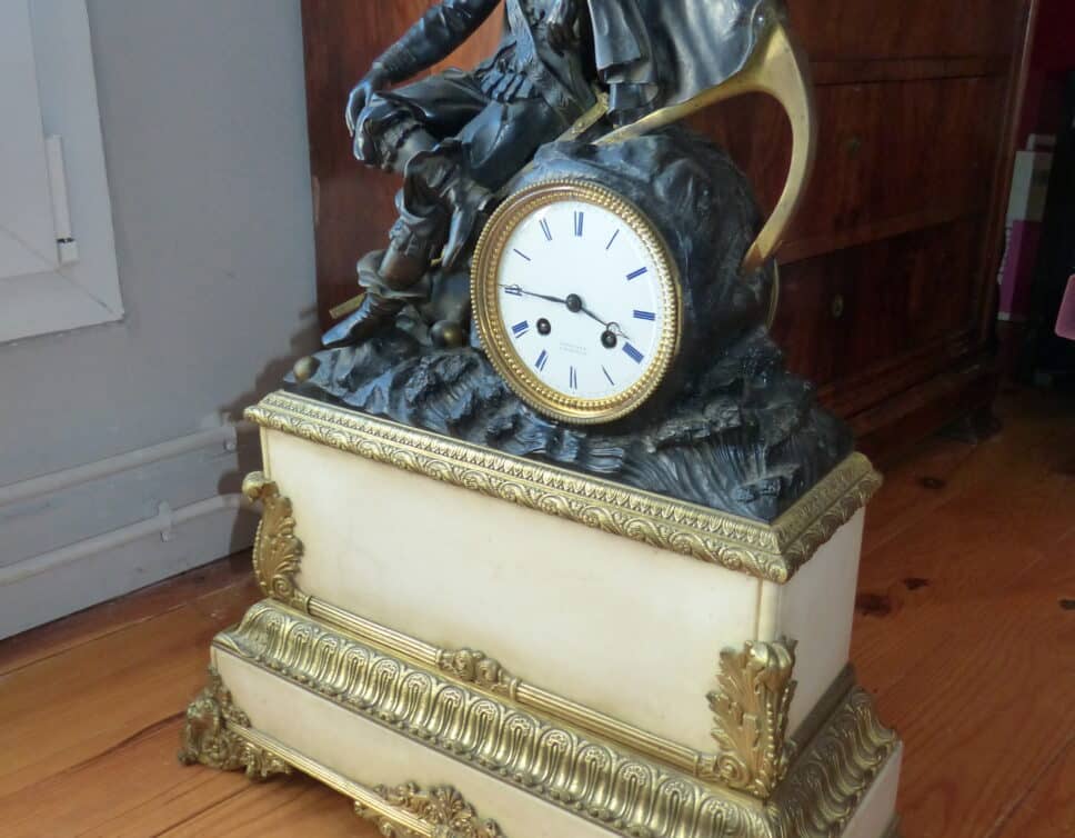 Estimation Montre, horloge: pendule bronze et marbre