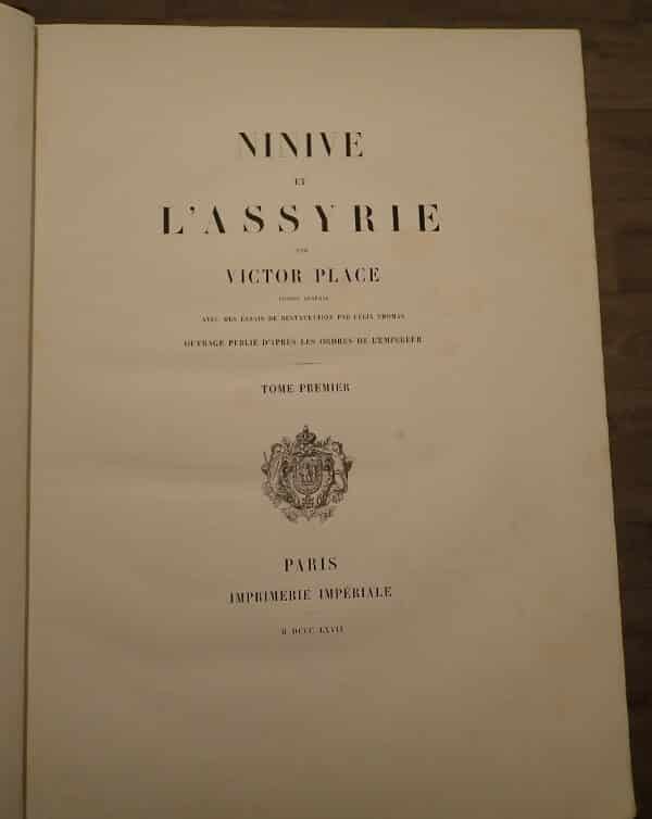 Estimation Livre, manuscrit: Ninive et Assyrie Victor Place