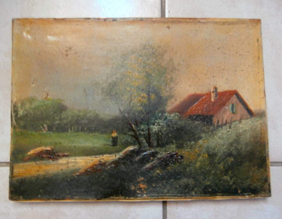 Peinture Tableau, Pastel: tableau signé Cornélis Mahu