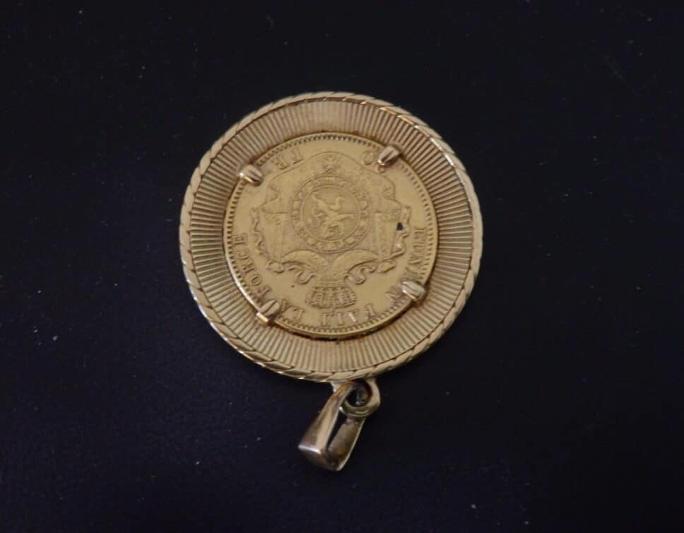 Estimation Bijoux: Médaille de 20 FR or  belge de 1878