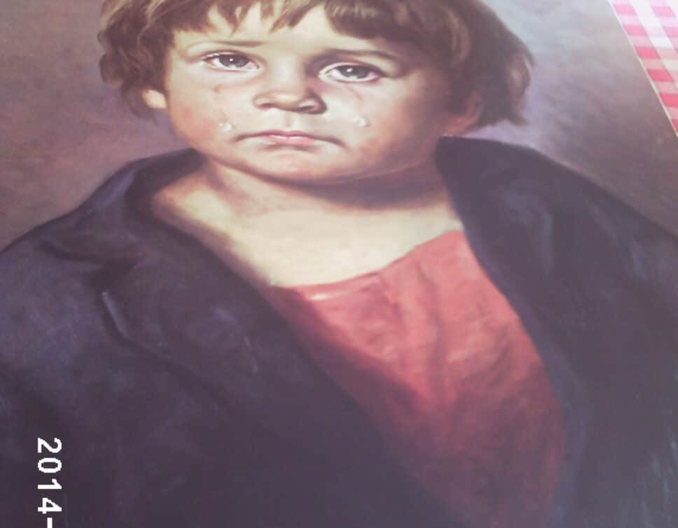 Peinture Tableau, Pastel: peinture enfant qui pleure