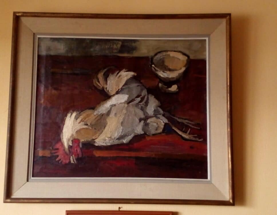 Peinture Tableau, Pastel: Le coq signé Pierre Leygonie