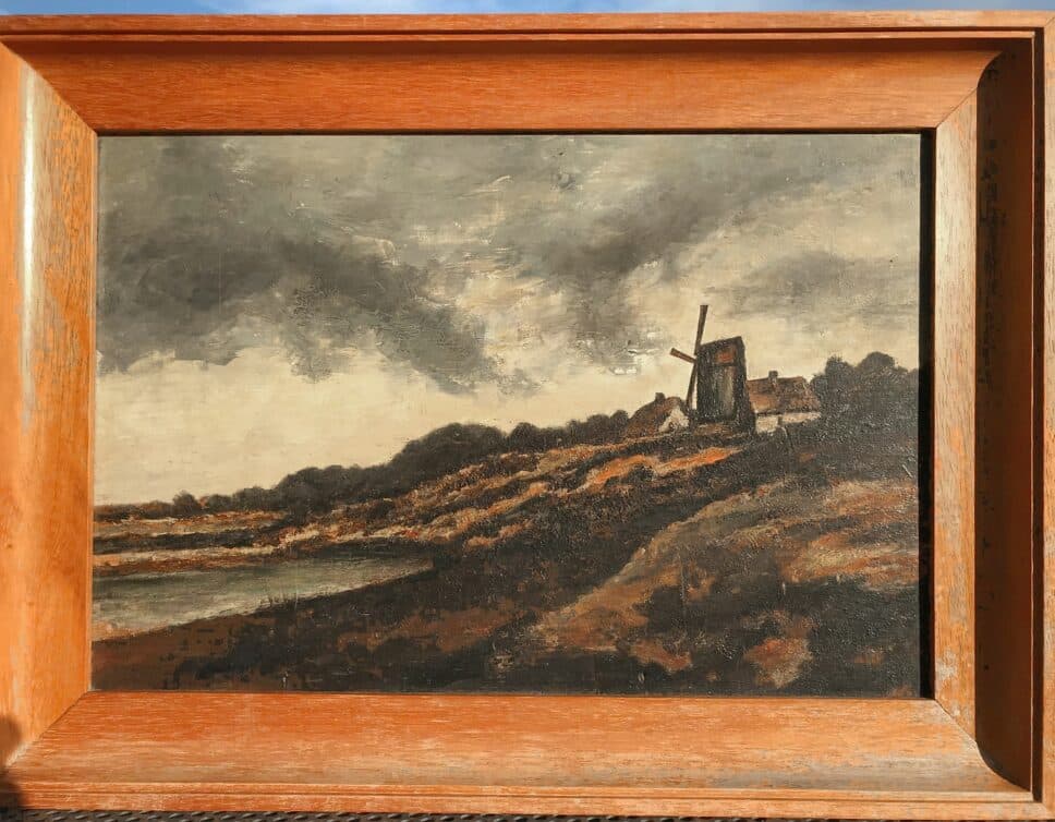 Peinture Tableau, Pastel: Paysage au moulin de Georges Michel (?)