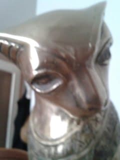 chat égyptien en bronze